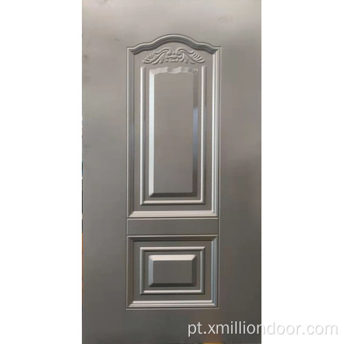 Pele de porta de aço em relevo decorativa